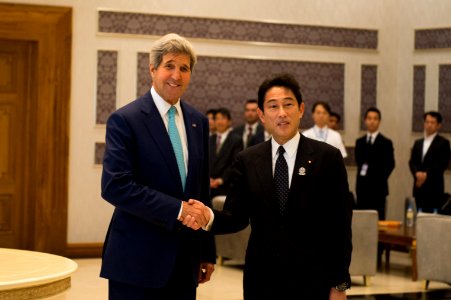 Secretary Kerry Greets Japanese Foreign Minister Kishida - Flickr - East Asia and Pacific Media Hub photo