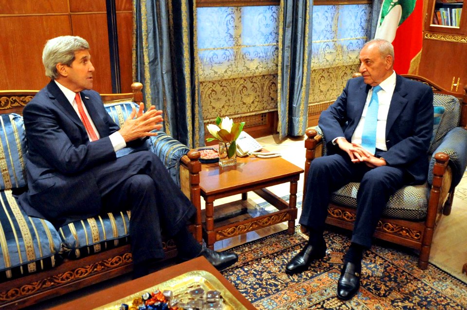 Secretary Kerry Speaks With Lebanese Parliamentary Speaker Berri in Beirut