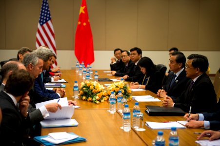 Secretary Kerry with Chinese Foreign Minister Wang Yi - Flickr - East Asia and Pacific Media Hub photo