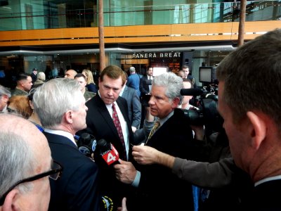 Secretary Mabus Meets with Detroit Media After Ceremony 160411-N-SQ656-507