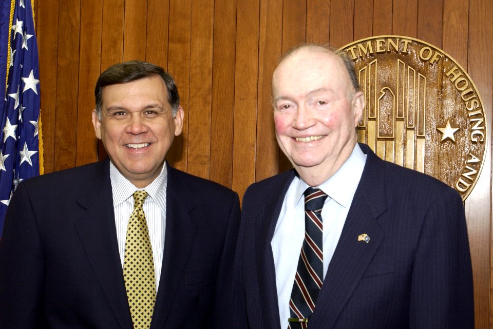 Secretary Mel Martinez with David Abshire 207-DP-8596-Adshire0219