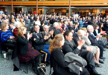 Secretary Mabus Names Next Destroyer Carl M. Levin at Detroit Ceremony 160411-N-SQ656-470