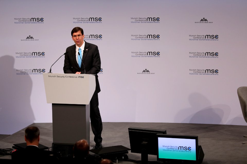 Secretary of Defense Mark Esper speaks at the MSC 2020 (49557187411)