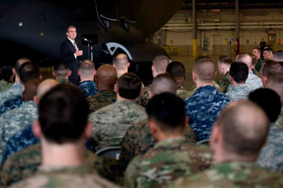 Secretary of defense visits JBLM 160304-N-JY507-028
