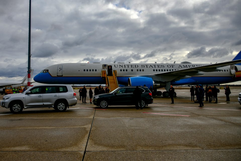 Secretary Pompeo Arrives in Bratislava - 32128787387