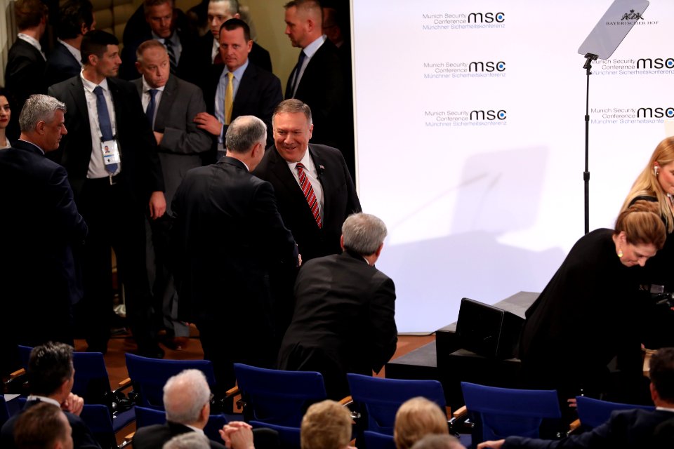 Secretary Pompeo arrives at the MSC 2020 (49557111536)