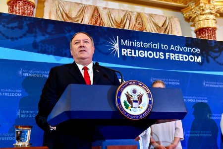 Secretary Pompeo Delivers Remarks at the 2019 International Religious Freedom Awards photo