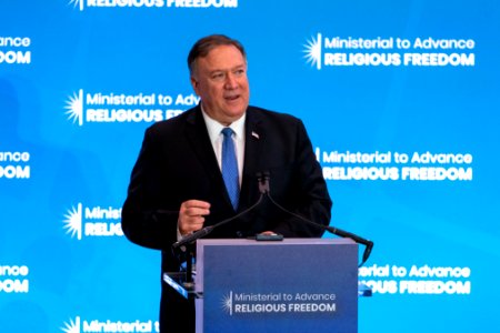 Secretary Pompeo Delivers Welcome Remarks at the Ministerial to Advance Religious Freedom - 48299302992