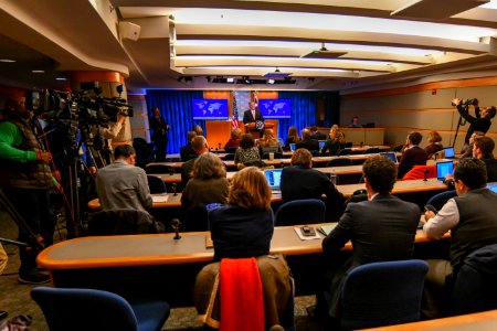 Secretary Pompeo Delivers Remarks to the Press in Washington - 46948724001