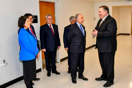Secretary Pompeo Chats With Iraqi Foreign Minister Mohamed - 46282526894