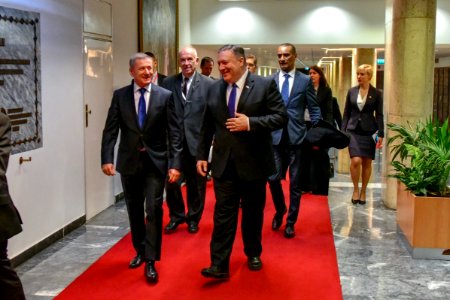 Secretary Pompeo Meets With Defense Minister Benko photo