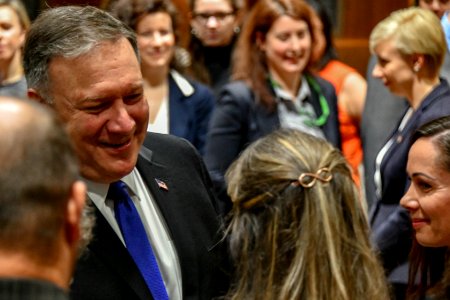 Secretary Pompeo Meets With Embassy Employees - 46341478814