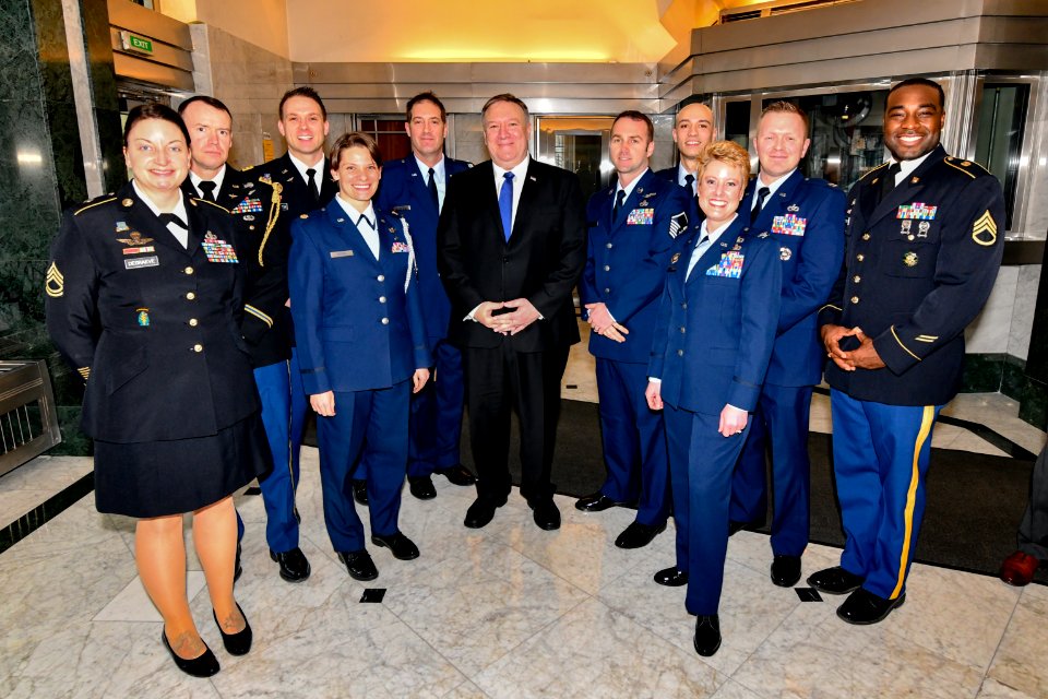 Secretary Pompeo Meets With Military Staff - 47065303951