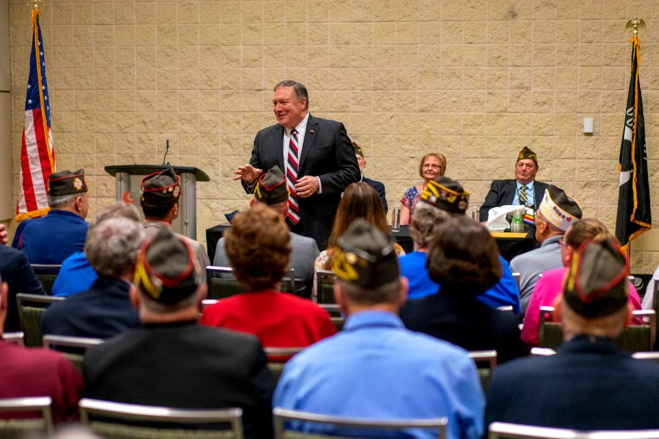 Secretary Pompeo Meets With Members of the VFW and VFW Auxiliary Kansas Delegation