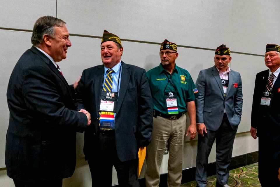 Secretary Pompeo Meets With Members of the VFW and VFW Auxiliary Kansas Delegation - 48349656536