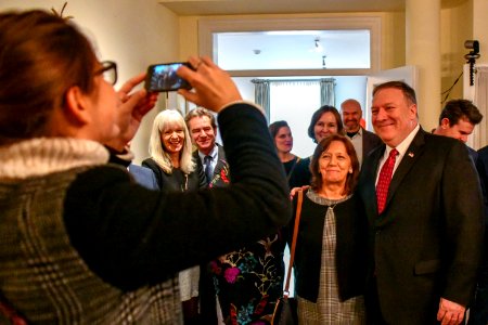 Secretary Pompeo Meets With Embassy Employees - 47074001401