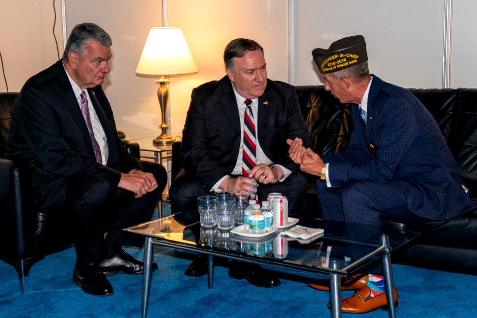 Secretary Pompeo Meets with VFW Commander Lawrence
