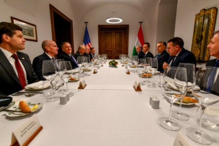 Secretary Pompeo Meets With Prime Minister Orban photo