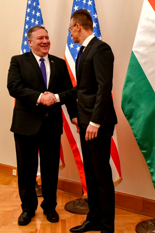 Secretary Pompeo Participates in a Bilateral Meeting With Hungarian Foreign Minister Szijjarto - 32121253897