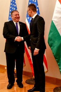 Secretary Pompeo Participates in a Bilateral Meeting With Hungarian Foreign Minister Szijjarto - 32121253897
