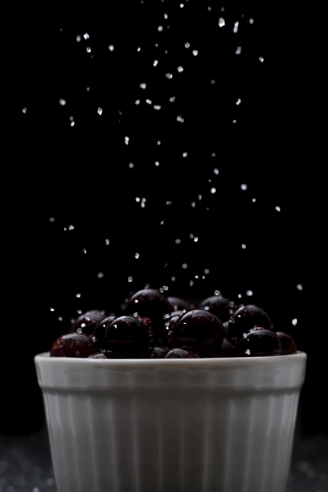 Sugar dark background low key