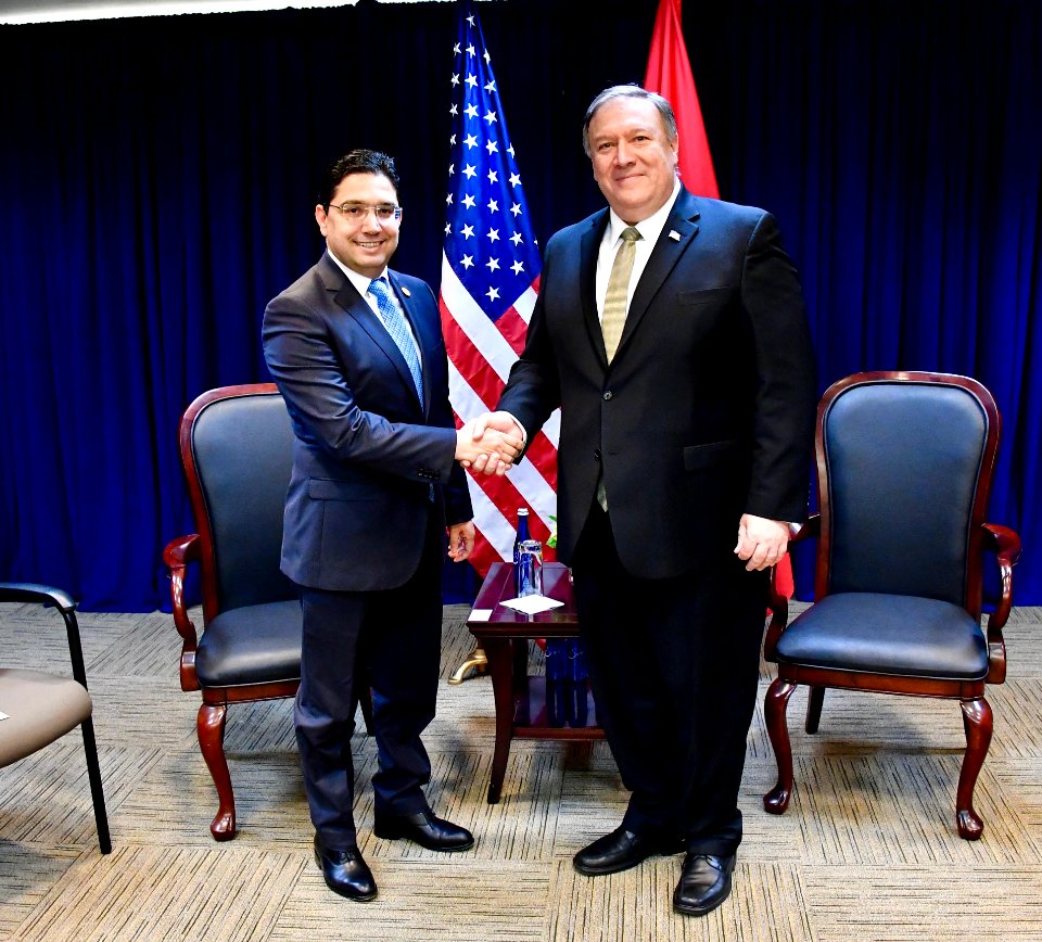 Secretary Pompeo Poses for a Photo With Moroccan Foreign Minister Bourita - 33133059818