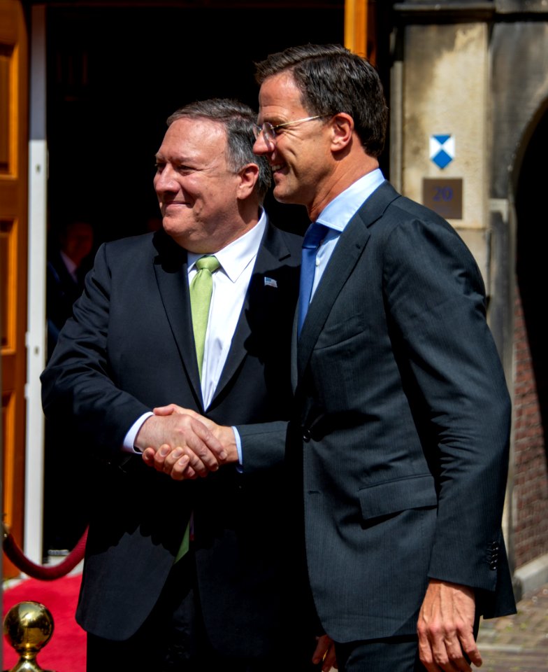 Secretary Pompeo Participates in a Pull-Aside Meeting With Prime Minister Rutte - 47993812381