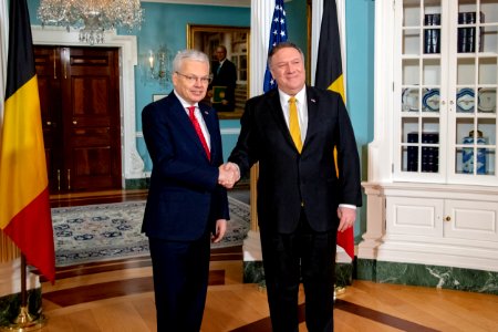 Secretary Pompeo Poses for a Photo With Belgian Deputy Prime Minister Reynders (46262939345)