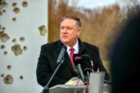 Secretary Pompeo Visits Gate of Freedom Memorial in Bratislava - 40105302833 photo