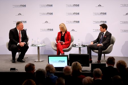 Secretary Pompeo takes questions at the MSC (49557109581)