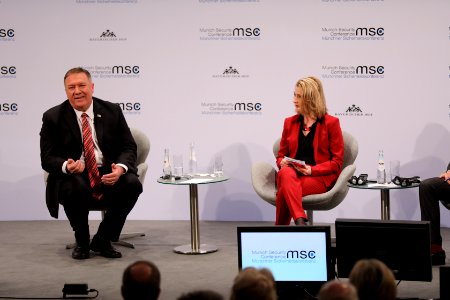 Secretary Pompeo takes questions at the MSC (49557109211)