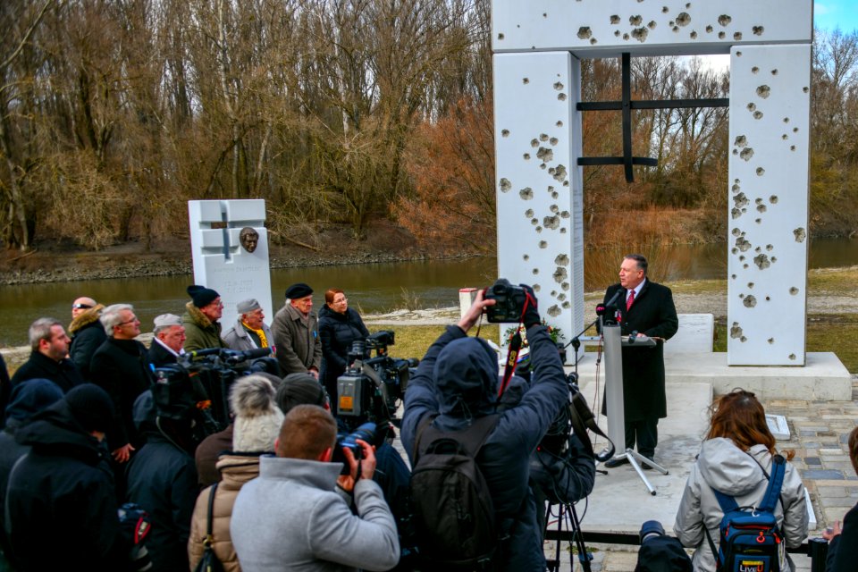 Secretary Pompeo Visits Gate of Freedom Memorial in Bratislava - 47070046711