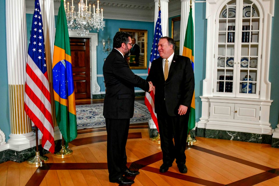 Secretary Pompeo Welcomes Brazilian Foreign Minister Araújo to Washington