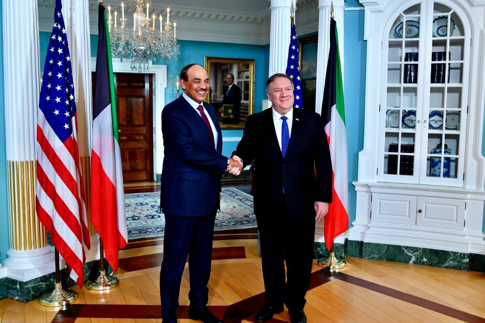 Secretary Pompeo Welcomes Kuwaiti Deputy Prime Minister and Foreign Minister Sheikh Sabah Al-Khalid Al-Hamad Al-Sabah to Washington - 33143087058