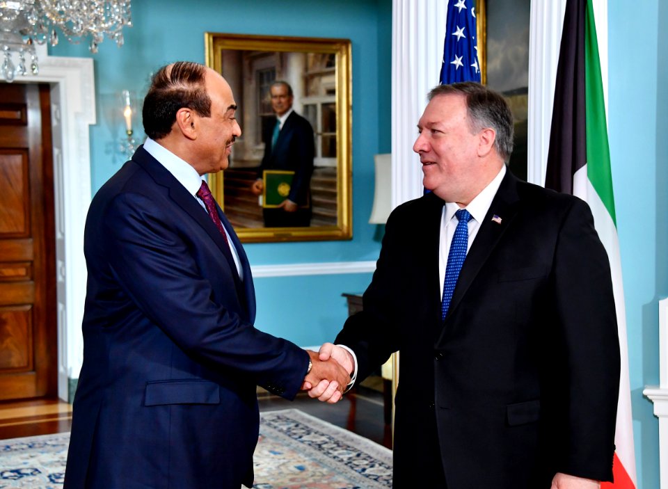 Secretary Pompeo Welcomes Kuwaiti Deputy Prime Minister and Foreign Minister Sheikh Sabah Al-Khalid Al-Hamad Al-Sabah to Washington - 47018439401
