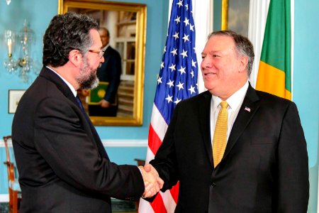 Secretary Pompeo Welcomes Brazilian Foreign Minister Araújo to Washington - 40033887433