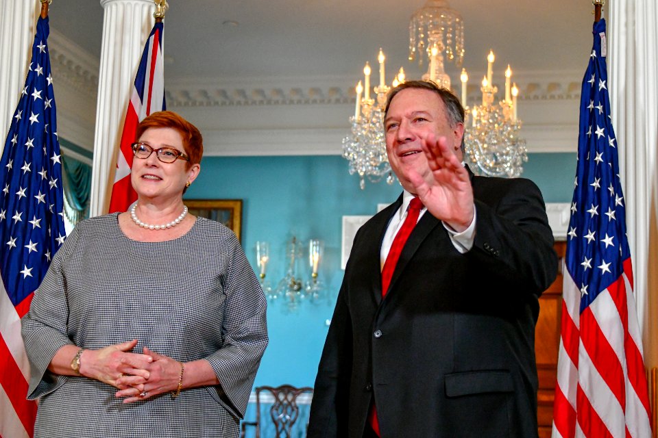 Secretary Pompeo Welcomes Australian Foreign Minister Payne to Washington