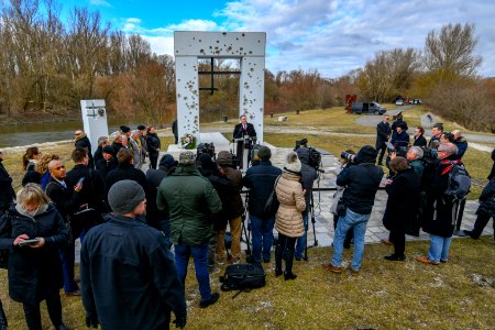 Secretary Pompeo Visits Gate of Freedom Memorial in Bratislava - 46346381304 photo