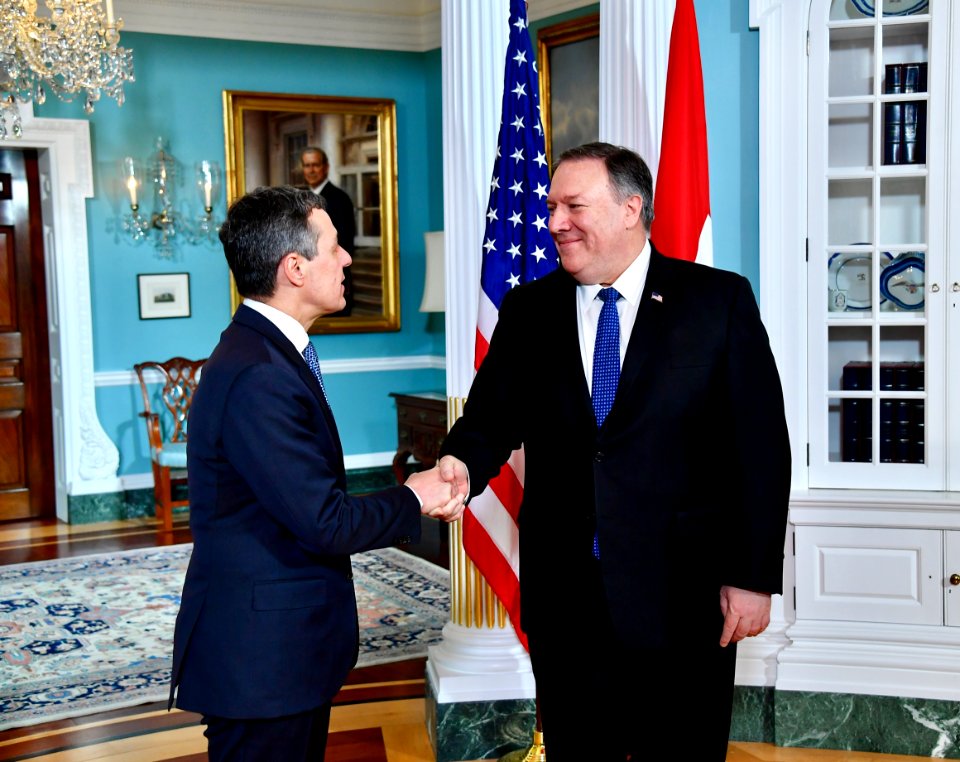 Secretary Pompeo Welcomes Swiss Foreign Minister Cassis to Washington - 33144610358