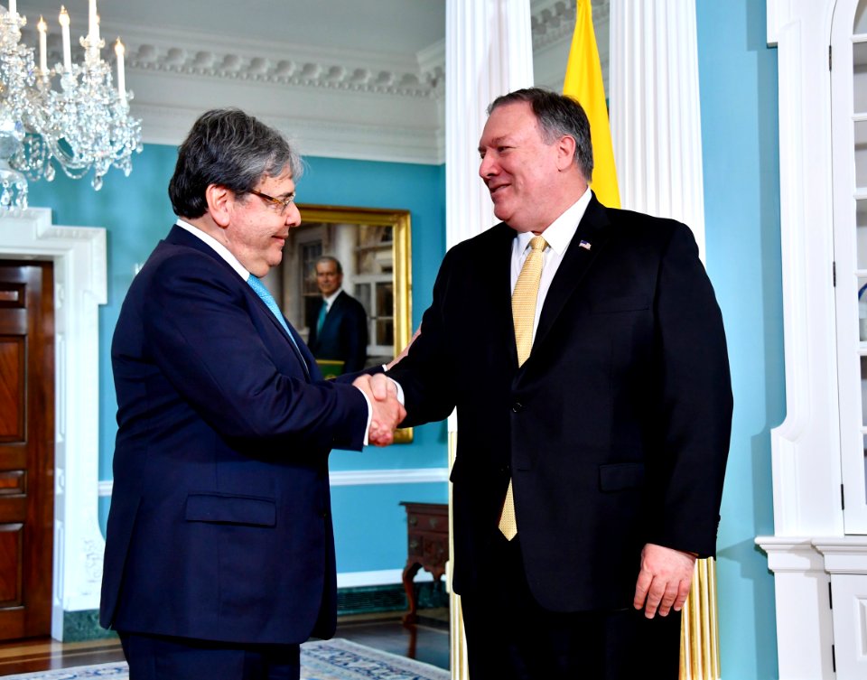 Secretary Pompeo Welcomes Colombian Foreign Minister Trujillo to Washington