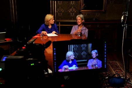 Secretary Sebeblius participates in a Web chat with iVillage's Kelly Wallace to discuss bullying on Thursday March 10 (Pic 2)