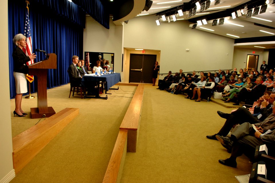 Secretary Sebelius delivers her remarks at the The United States Interagency Council on Homelessness meeting