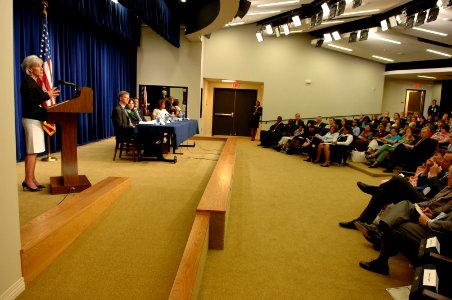 Secretary Sebelius delivers her remarks at the The United States Interagency Council on Homelessness meeting