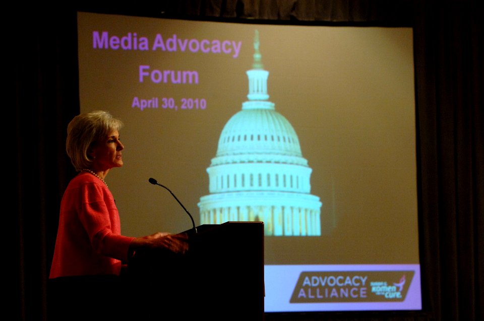 Secretary Sebelius delivers remarks at Komen Lobby Day on Friday April 30, 2010 (2)
