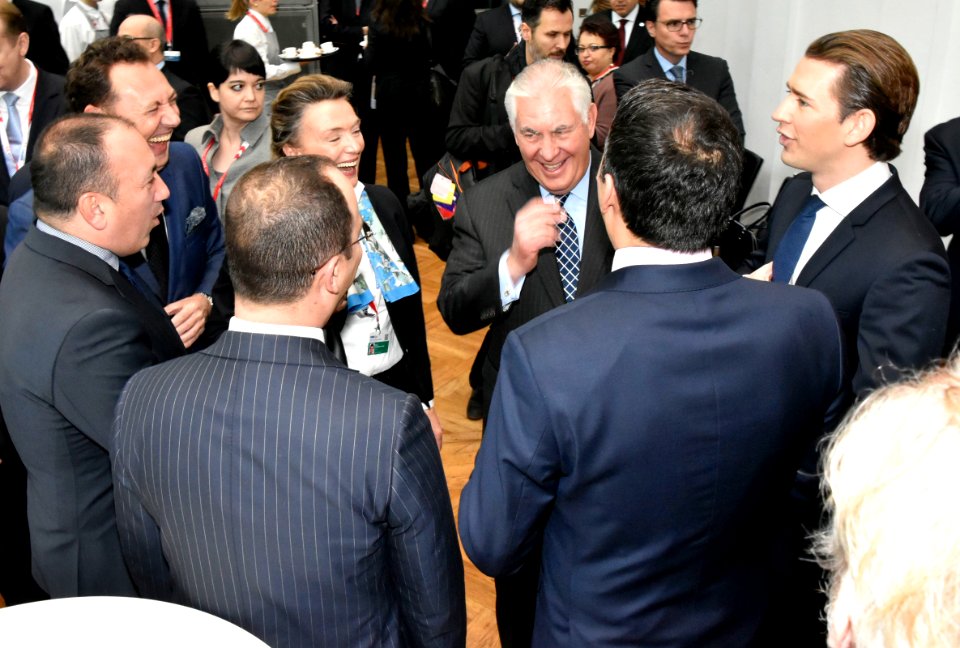 Secretary Tillerson Chat With Counterparts at OSCE in Austria