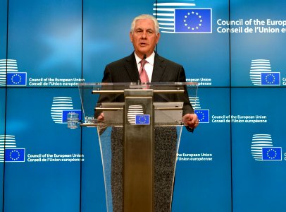 Secretary Tillerson Addresses Reporters During a Joint Statement to the Media