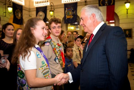 Secretary Tillerson Meets With Girls Scouts and Boys Scouts of America in Paris - 38913551621