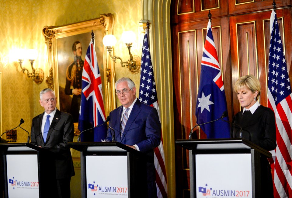 Secretary Tillerson, Secretary Mattis, and Australian Foreign Minister Bishop Hold a Joint Press Availability During AUSMIN in Sydney