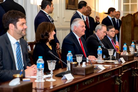 Secretary Tillerson Participates in a Bilateral Meeting With Egyptian Foreign Minister Shoukry - 28447353079