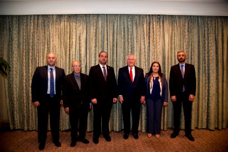 Secretary Tillerson Poses for a Photo With Syrian Negotiations Commission